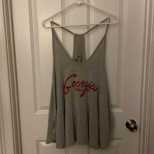 Georgia Bulldogs flowy racer back tank - Size Large by Pressbox Royce Brand